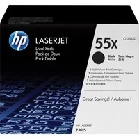 Abbildung von HP 55X (CE255XD) Toner 2x Schwarz Hohe Kapazität Multipack