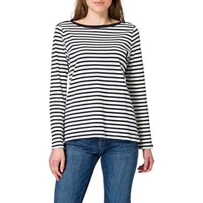 Abbildung von TOM Tailor Denim Striped Longsleeve Langarmshirt, Damen, Größe: Medium, Navy/white