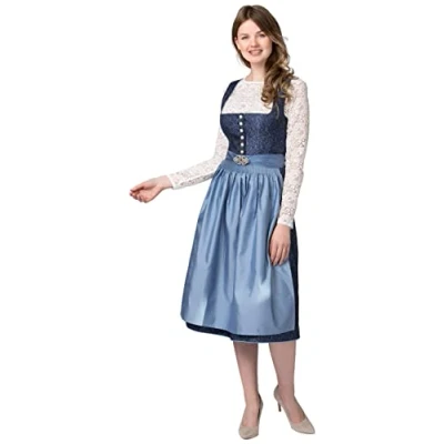 Abbildung von Stockerpoint Damen Leonora Midi Dirndl, blau, 32