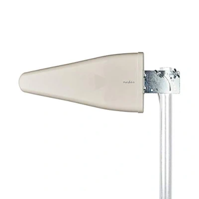 Abbildung von Nedis LTE Antenne 3G/4G/5G Innen und Aussenbereich Max.10 11dB Verstärkung 698 5000 MHz GSM Signalen Wasserfest Seillänge: 4.00 m Aluminium/PVC Weiss