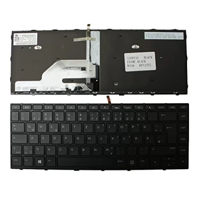 Abbildung von Keyboards4Laptops Deutsch Schwarz Rahmen Hinterleuchtet kompatible Ersatz Tastatur kompatibel mit HP ProBook 430 G5