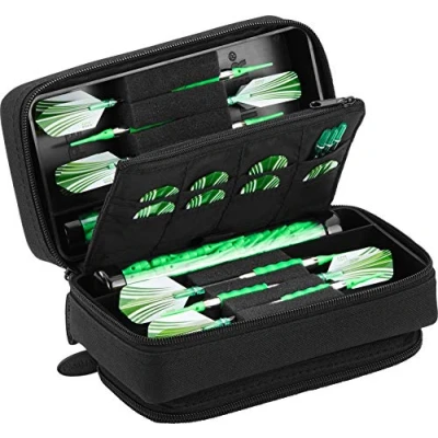Abbildung von Casemaster by GLD Products Plazma Pro Darttasche mit schwarzem Reißverschluss und Handyfach