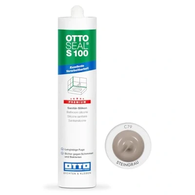Abbildung von OTTO Chemie Silikon Ottoseal S100 Premium Sanitär 300ml, Silikon, gebrauchsfertig, Exzellente Verarbeitbarkeit, für innen und außen, ideal zum Abdichten