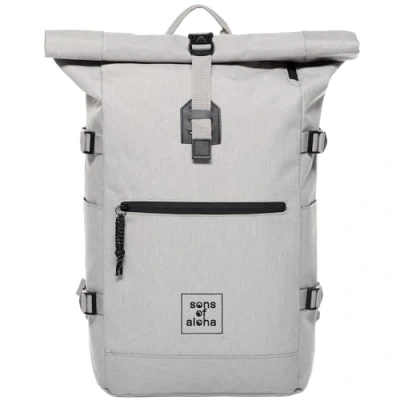 Abbildung von Rucksack Kane Roll Top Kurierrucksack XL groß PET recycelt, wasserabweisend Wander Laptop Fach 15 Zoll White Sand