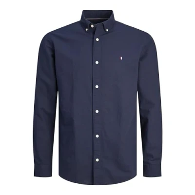 Abbildung von JACK&amp;JONES Herren JPRBLUSUMMER Shield Shirt L/S Langarmhemd, Navy Blazer/Fit:Slim FIT, S