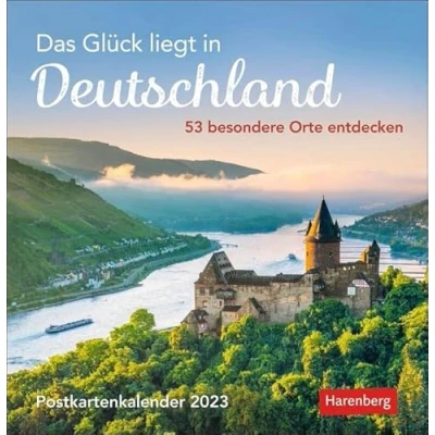 Abbildung von Das Glück liegt in Deutschland Postkarten Kalender 2023. Kleiner Wochen mit 53 besonderen Orten. Stimmungsvolle Foto Motive zum Aufhängen und Aufstellen.: Wochenkalender