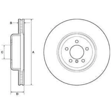 Abbildung von VAICO V20 80016 Bremsscheibe Vorderachse 370 30 5 120 Belüftet Original Qualität BMW: 3 Touring, Limousine, 4 Coupe