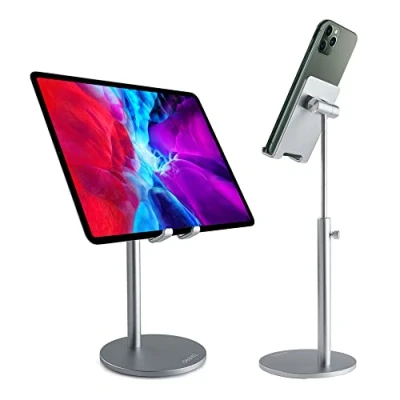Abbildung von Desire2 Verstellbarer Ständer für Smartphone und Tablet Mehrwinkel Handyhalter Tablethalterung Drehbares Schreibtisch Zubehör Männer Frauen Telefonständer Halterung