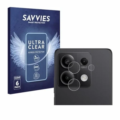 Abbildung von Savvies 6 Stück Schutzfolie für Xiaomi Redmi Note 13 Pro 5G (NUR Kameraschutz) Displayschutz Folie Ultra Transparent