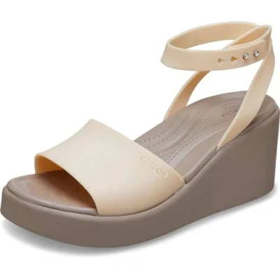 Abbildung von Crocs Brooklyn Plateausandalette, Damen, Größe: 42.5, Shitake Schuhe
