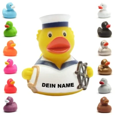 Abbildung von Badeente personalisierbar (Matrosen Ente)