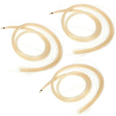 Abbildung von Gkhowiu 3Pcs Hank 31 31,5 Echtes mongolisches Pferdehaar fuer Violine, Cello, Foto Farbe