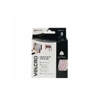 Abbildung von VELCRO Kabelbinder Klettband Extra Stark Selbstklebend Haken &amp; Flausch 50mm x 1m Weiß