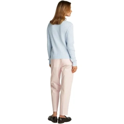 Abbildung von Tommy Hilfiger Rundhalspullover CO CABLE C NK LS SWEATER mit Zopfmuster