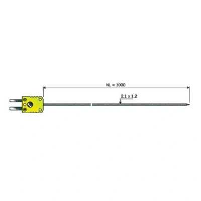 Abbildung von B &amp; Thermo Technik + 06441402 30 Luftfuehler 50 bis +400 Degree C Fuehler Typ K