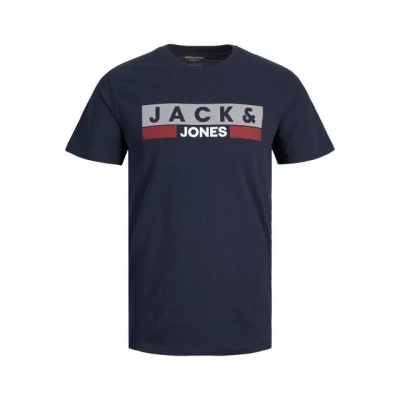 Abbildung von Jack &amp; Jones Jjecorp LOGO Oneck Tshirt print, Herren, Größe: 7XL, Navy blazer