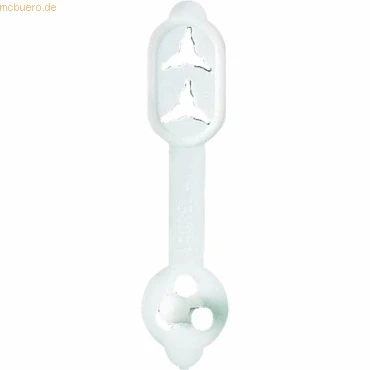 Abbildung von Laurel Briefknopf Duo aus Polyethylen, 30/38 mm, weiß