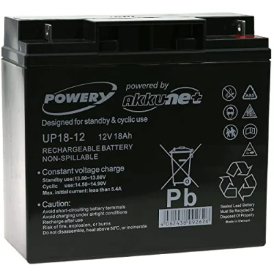 Abbildung von akku net Bleiakku Ersatz für FIAMM Typ FG21803 12V 18Ah, 12V, Lead Acid