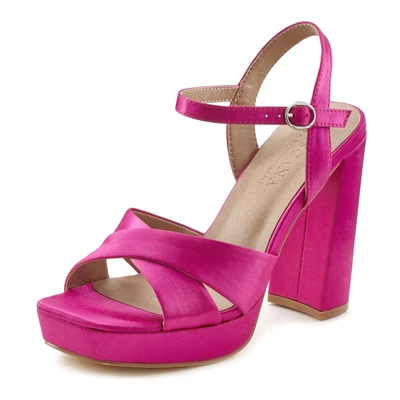 Abbildung von Lascana Plateausandalette, Damen, Größe: 36, Pink Schuhe