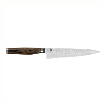 Abbildung von Kai Allzweckmesser mit Wellenschliff SHUN Premier Tim Mälzer Serie 6.5 Zoll 16.5 cm Küchenmesser, Mehrfarbig, 16,5