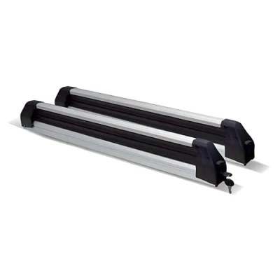 Abbildung von Dachträger Rio 120 + Skiträger/Snowboardträger/Skihalter Silver Ice ausziehbar kompatibel mit Skoda Octavia Kombi ab 05