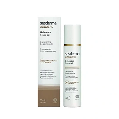 Abbildung von Sesderma Azelac Ru Creme Gel Anti Aging Pflege Haut mit Pigmentflecken Anzeichen von Lichtalterung Hyperpigmentierung Gel.