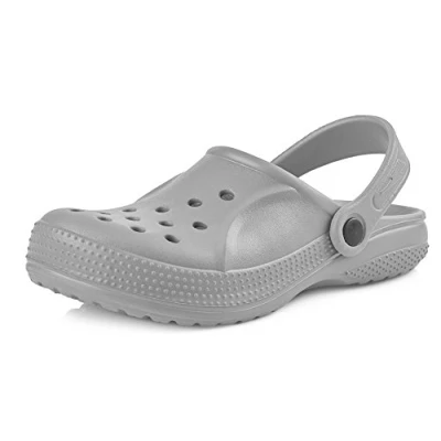 Abbildung von Ladeheid Clogs Kinder Schuhe für Mädchen und Jungen leichte Gartenclogs Gartenschuhe KL055 (Grau, 27 EU)