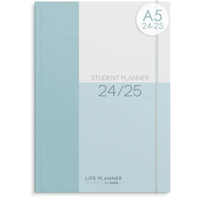 Abbildung von Burde Kalender Studien Planer blau Schülerkalender 2024/2025 29 Jul. 2024 bis 24 Aug. 2025 A5 Format Akademischer