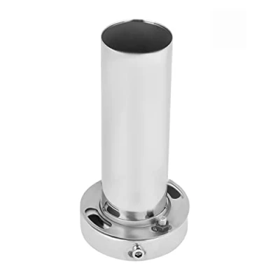 Abbildung von Qiilu Universal Runde Auspuff Schalldämpfer Dämpfer Spitze Tip Einstellbar Abnehmbar(4inch)