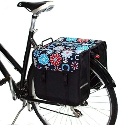 Abbildung von BikyBag Classic Doppel Fahrradtasche Gepacktragertasche (Ganseblumchen)