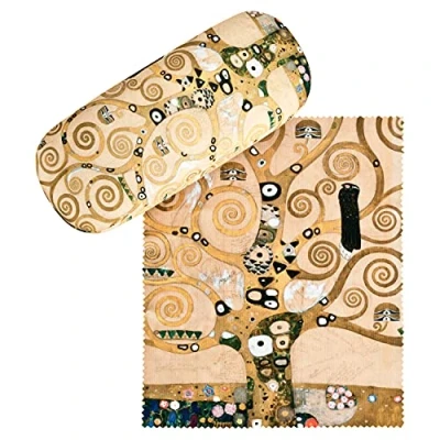 Abbildung von von Lilienfeld Brillenetui Gustav Klimt Lebensbaum Kunst Brillenbox, stabiles mit Mikrofaser bezogenes Hardcase