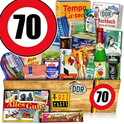 Abbildung von Spezialitäten Geschenk/DDR Geschenk / 70 Geburtstag/Geschenkkorb Papa