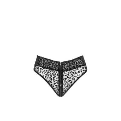 Abbildung von Slip aus Stretch Feinnetz mit Leo Samtflockprint