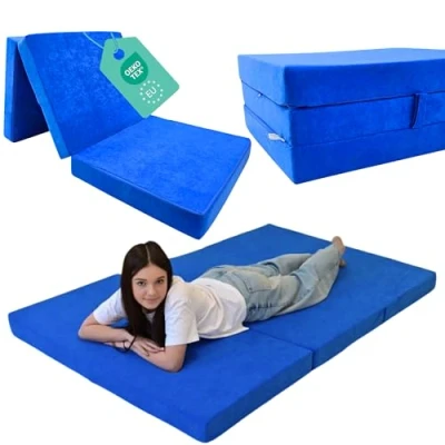Abbildung von Odolplusz Faltmatratze Klappmatratze Matratze faltbar klappbar Gästematratze Reisematratze (Blau, 80x200x10cm)