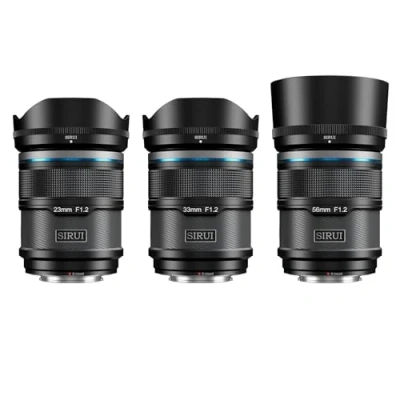 Abbildung von SIRUI Sniper F1.2 Autofokus Objektiv Set, 23 mm, 33 56 Weitwinkel APS C Kameraobjektiv (AS 3S XB, X Mount, schwarz)