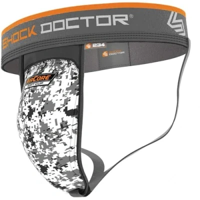 Abbildung von Shock Doctor Unisex Erwachsene Aircore Suspensorium, Black/Carmo, L EU