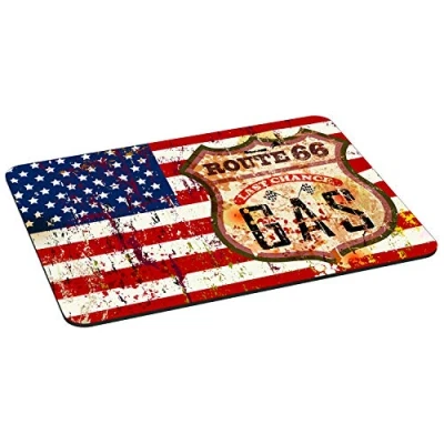 Abbildung von PEDEA Gaming und Office Mauspad 350 x 280 mm mit vernähten Rändern rutschfester Unterseite, Stars &amp; Stripes