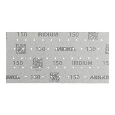 Abbildung von Mirka Iridium Premium Schleifpapier 115x230mm Klett 55 Loch, Korn 150, 50 Stk / Zum Schleifen von Lack, Spachtel, Grundierung, Holz, Stahl, Mineralwerkstoffe, Kunststoff