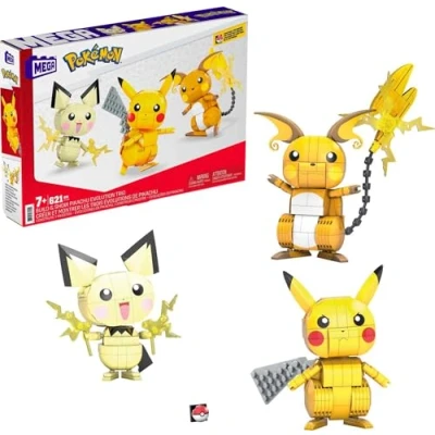Abbildung von Mattel® Spielfigur Mattel GYH06 Mega Pokèmon Bauen &amp; Zeigen Pikachu Evolution Trio