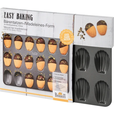 Abbildung von Birkmann Backblech Easy Baking Bärentatzen &amp; Madeleineform, Stahl