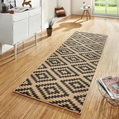 Abbildung von HANSE Home Läufer &quot;Nordic&quot;, rechteckig, Kurzflor, Raute, Teppich, Weich, Esszimmer, Kinderzimmer, Flur, Modern