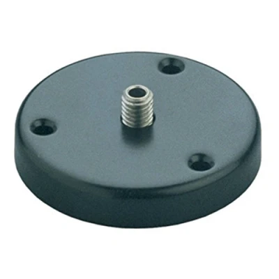 Abbildung von K&amp;M 221 d Tischflansch Schwarz Stahl mit 3/8“ Gewindeanschluss 1.3 cm Höhe, 7.3 Durchmesser
