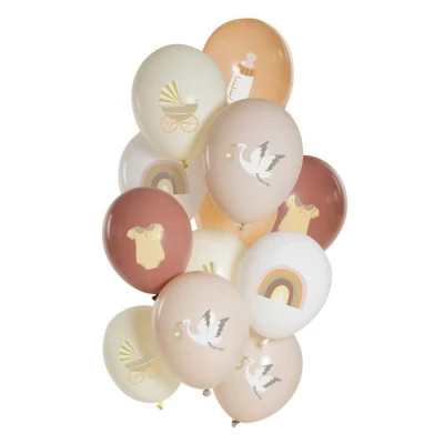 Abbildung von Luftballons Set Sweet Baby 33cm 12 Stück