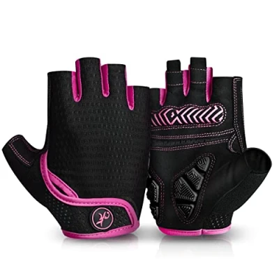 Abbildung von MOREOK Fahrradhandschuhe für Herren Damen Sommer Radsporthandschuhe Halbfinger 5MM SBR Gel rutschfeste/stoßdämpfende Handschuhe Mountainbike, Rennrad &amp; Downhill P S