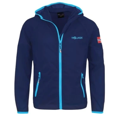Abbildung von Trollkids Fjell Windjacke für Kinder, Marine/hellblau, Größe 104
