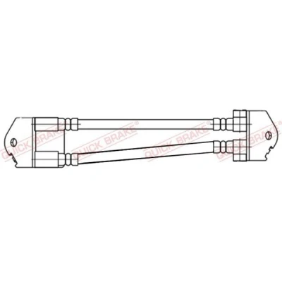Abbildung von QUICK BRAKE 25.009 Bremsschläuche 410 M10X1/M12X1 (INT.) FORD: Transit Mk5 Kastenwagen, Bus