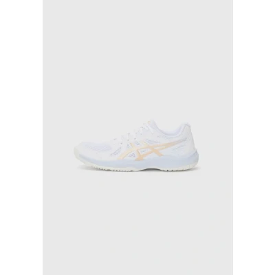 Abbildung von Asics Upcourt 6 Volleyballschuh, Herren, Größe: 43.5, White/champagne Lederimitat/textil