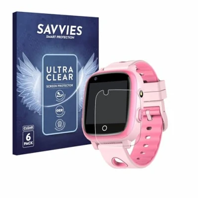 Abbildung von Savvies 6 Stück Schutzfolie für Sanorum Kids Smartwatch 1.3&quot; Displayschutz Folie Ultra Transparent