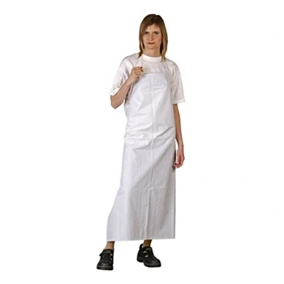 Abbildung von Reis Kittelschürze PCV Schürze Gummischürze weiß 75 x110 cm NEU !