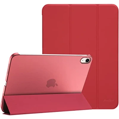 Abbildung von ProCase Hülle für 2022 10,9&quot; iPad 10. Generation 10 Case 10,9 Zoll Modell A2696 A2757, Leicht Dünn Hart Schutzhülle Smart Folio Cover Kompatibel mit Rot